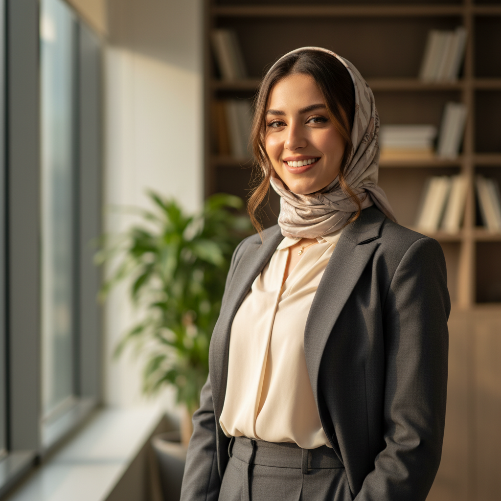 Saudi business executive, professional corporate portrait, confident leadership presence