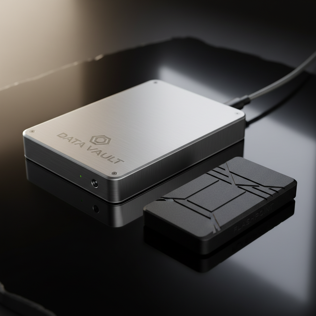 SSD and HDD drives side by side on a clean white surface with soft studio lighting