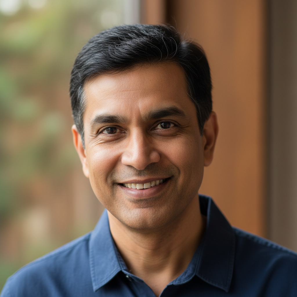 Portrait of a middle-aged Indian man