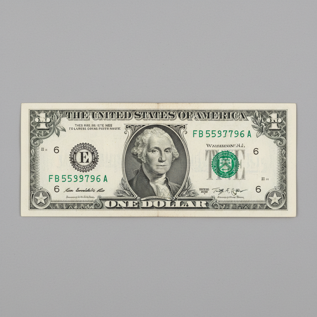 Crisp uncirculated Federal Reserve star replacement note in fine detail under collector lighting