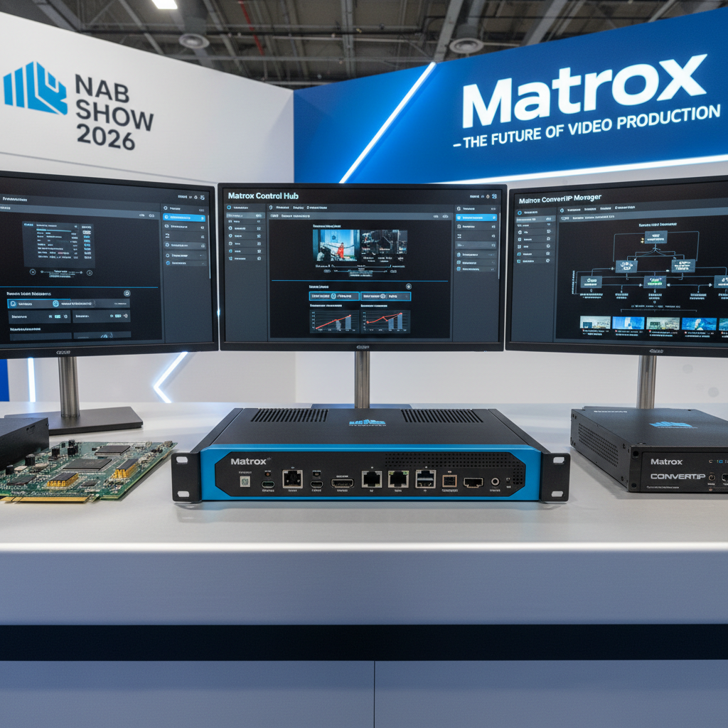 Matrox video production hardware and software at NAB 2026 exhibition