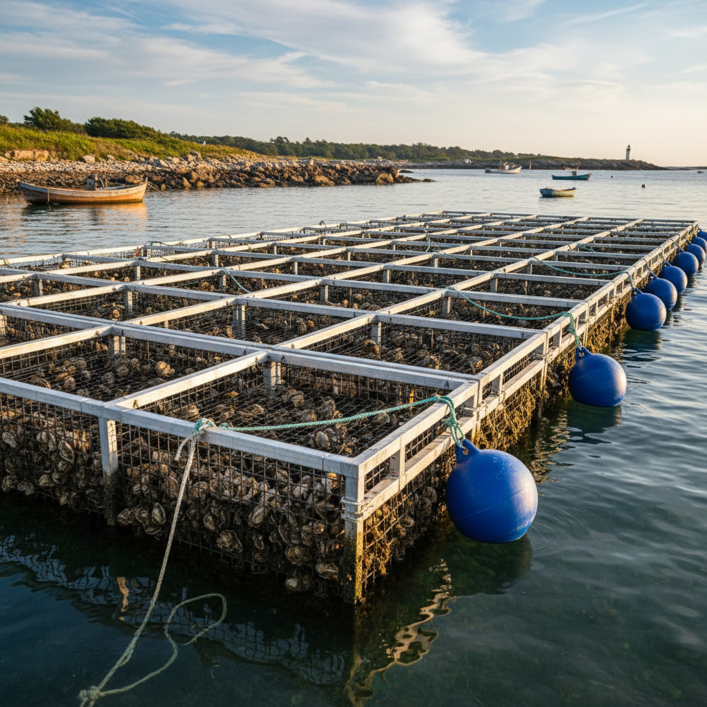 Aluminum oyster cage system built by R and M Welding PEI