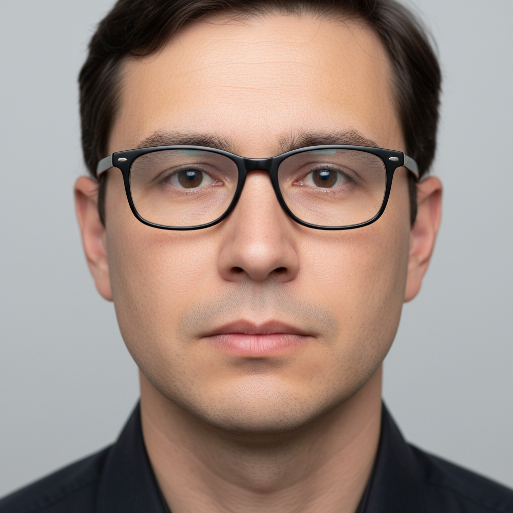 صورة شخصية لرجل يرتدي نظارة