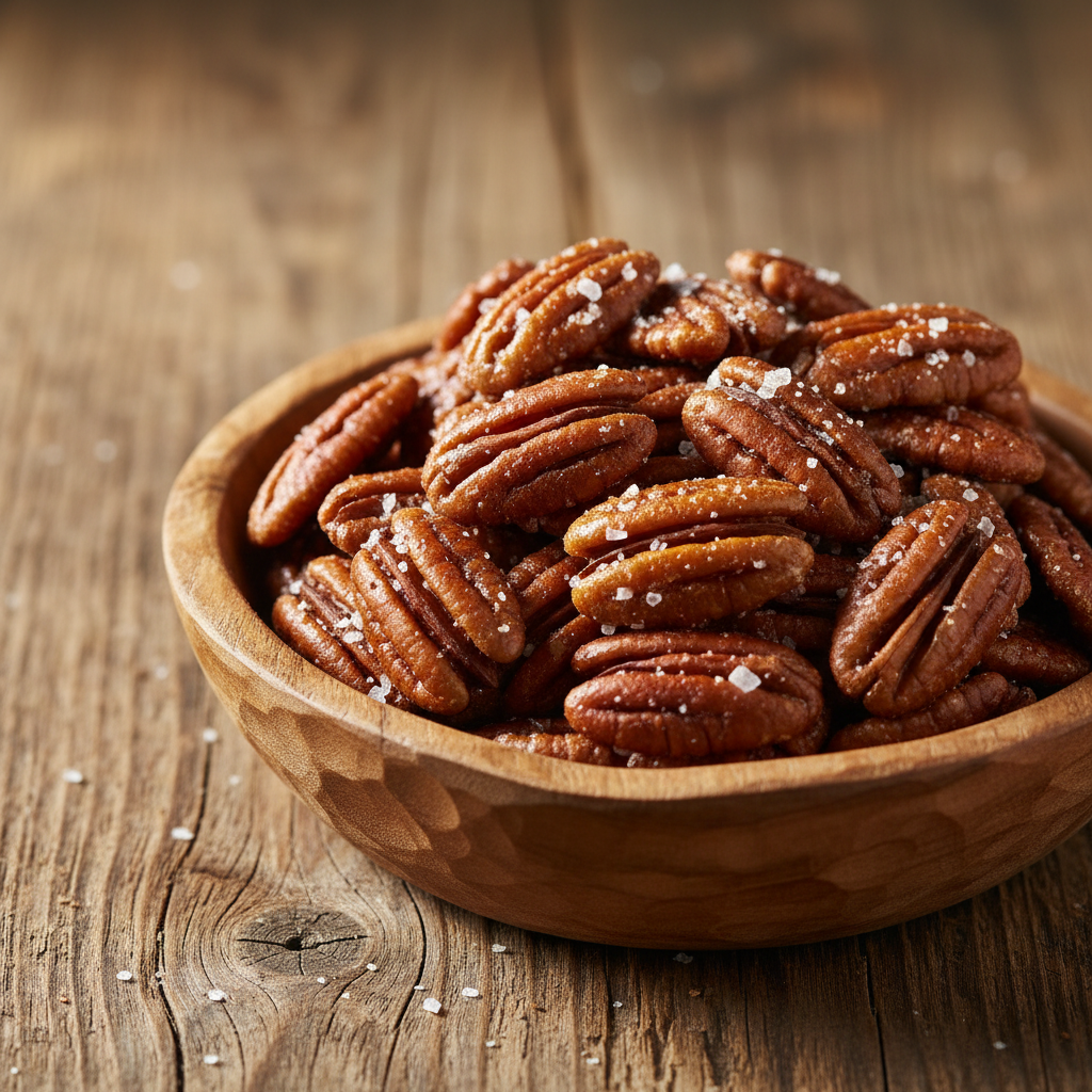 Caramelized Pecan — drippy dark roast nut butter in an open jar