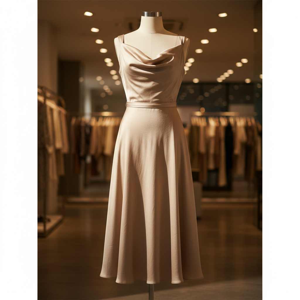 Silk midi dress