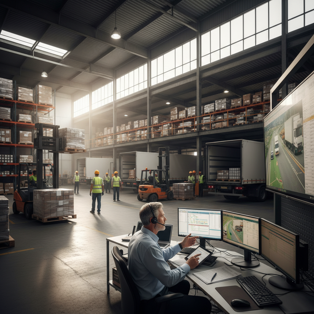 Jason Whitfield, a fleet manager in a logistics warehouse