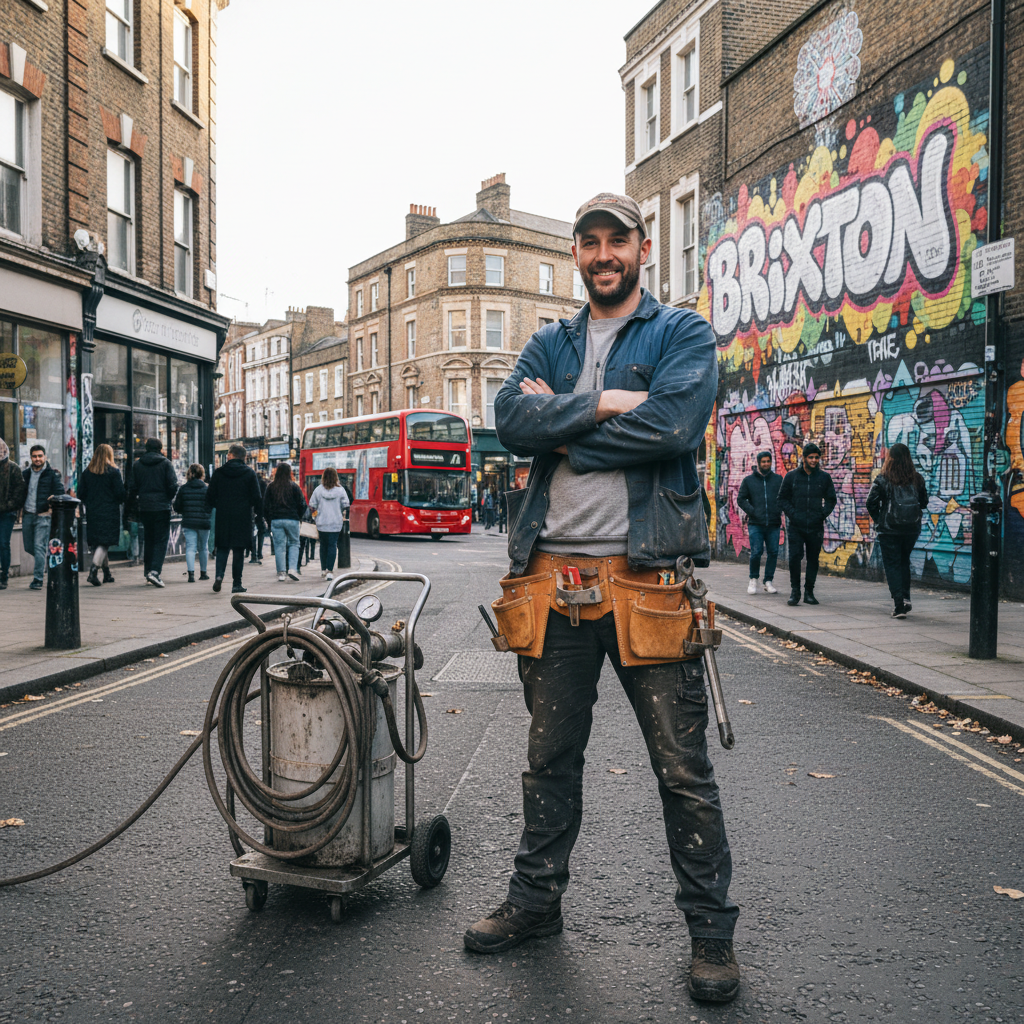 David Nkosi from Brixton who had a power flush