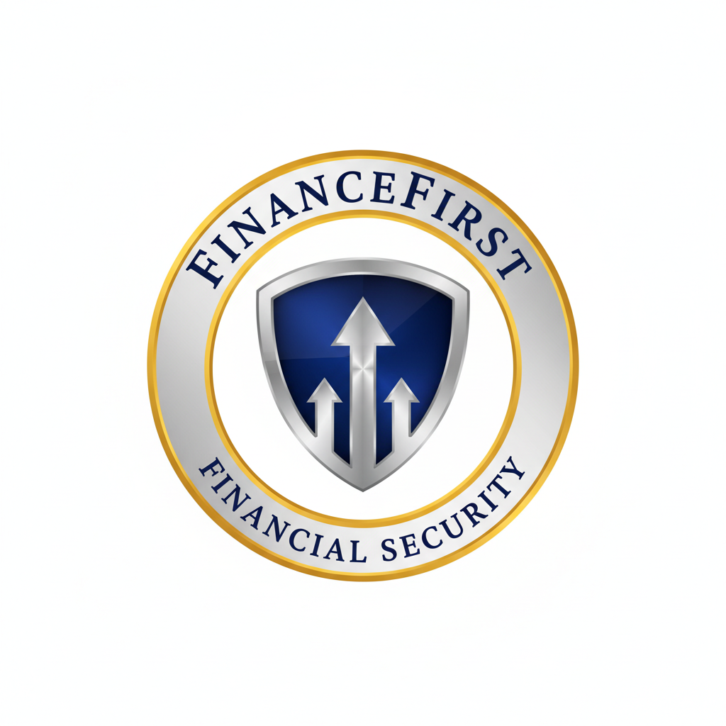 FinanceFirst Bank corporate logo with shield emblem representing financial security