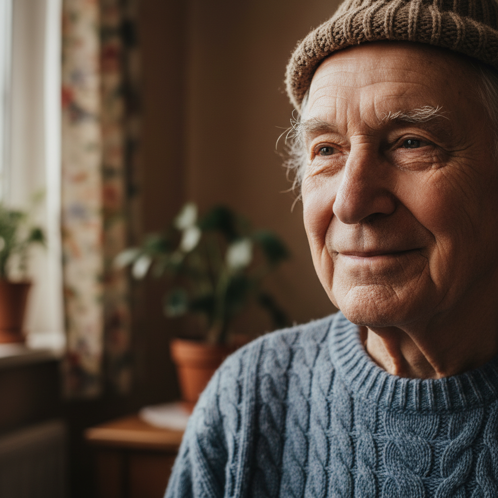 Elderly man with warm expression