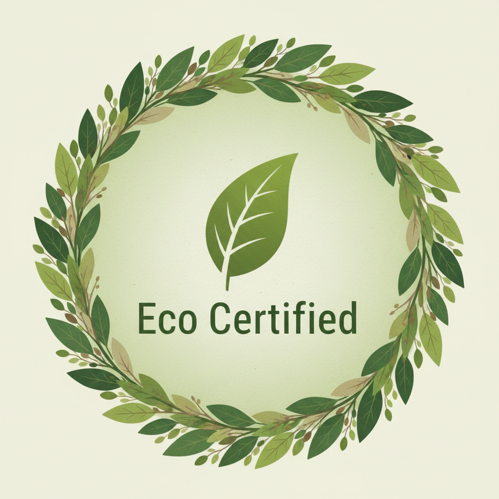 Eco-friendly certification icon