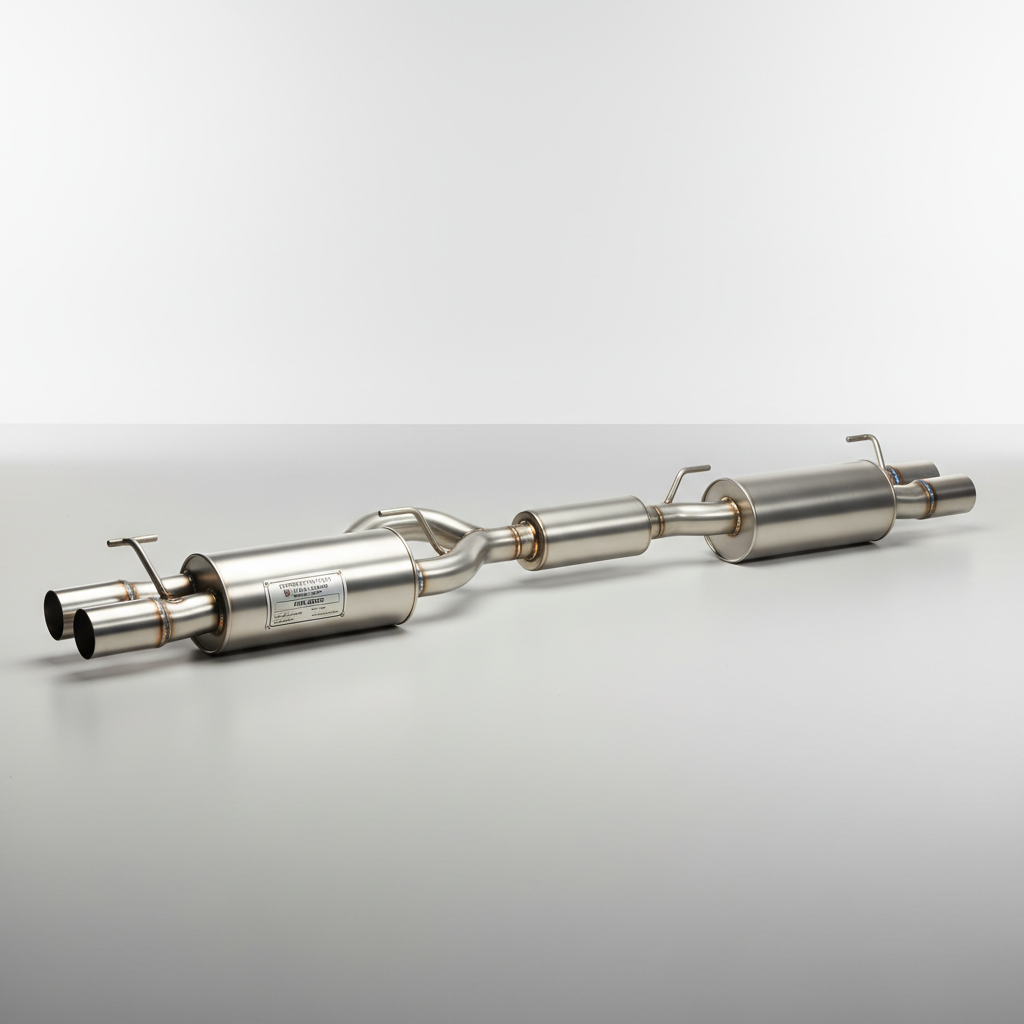Pristine stainless steel exhaust system after ExhaustPro installation with fire inspection certificate visible