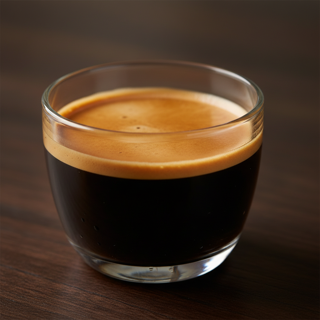 Espresso Doppio - Double shot of Italian espresso, served with a twist of lemo