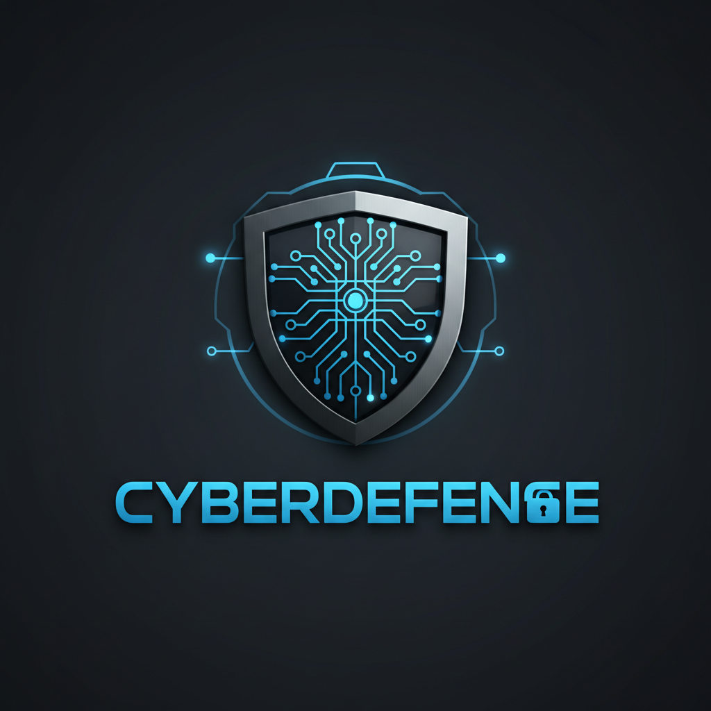 Digital security shield with glowing blue network connections on dark background
