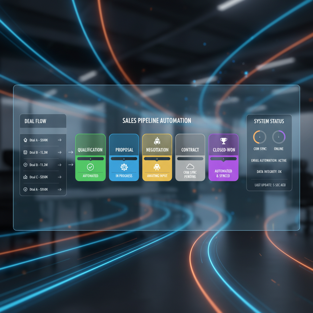 Dashboard CRM modern cu grafice de vânzări, pipeline și KPI-uri în timp real