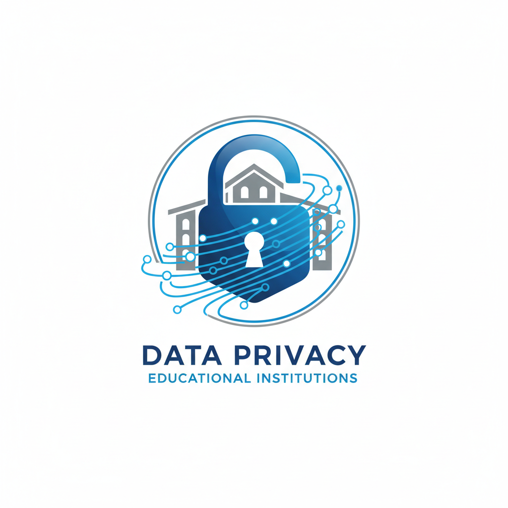 Abstract digital privacy concept with data streams on dark screen, moody blue lighting