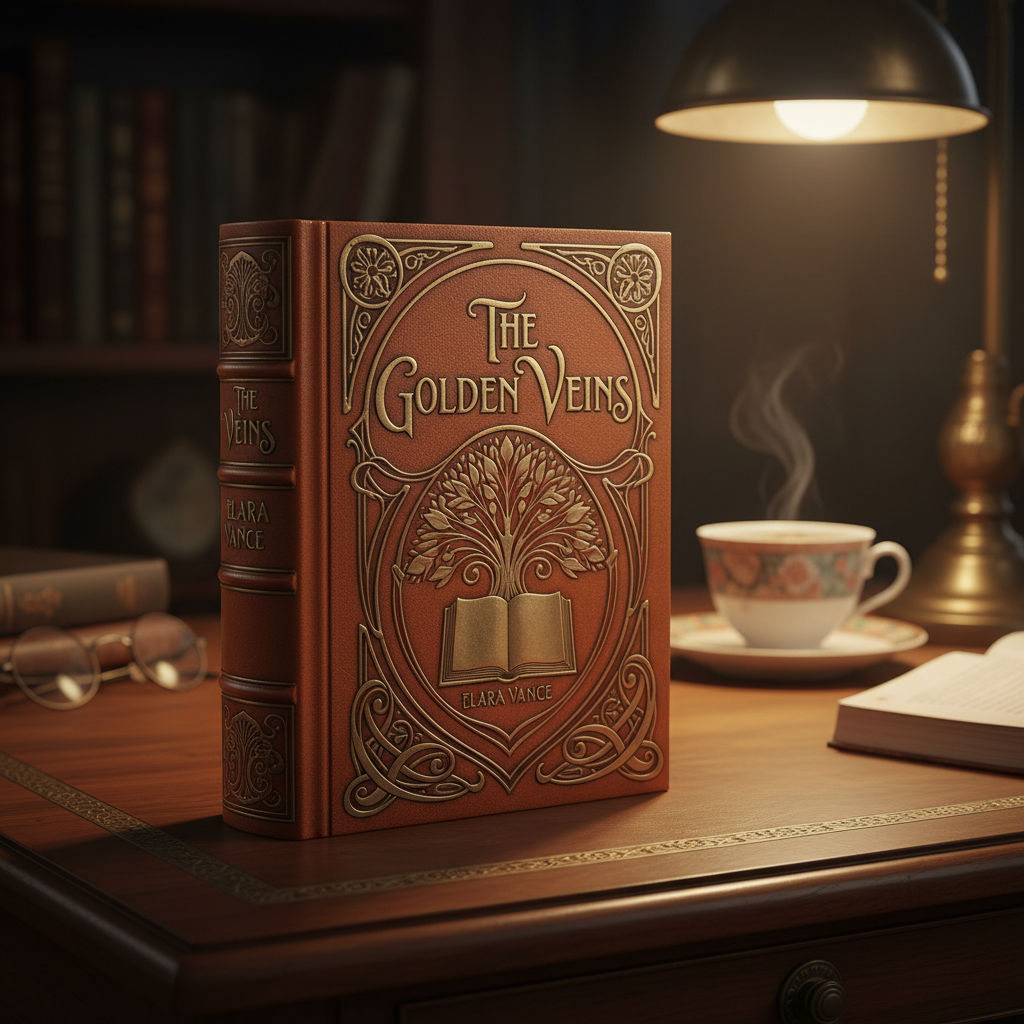 Elegant book with minimal cover design, soft lighting, literary aesthetic