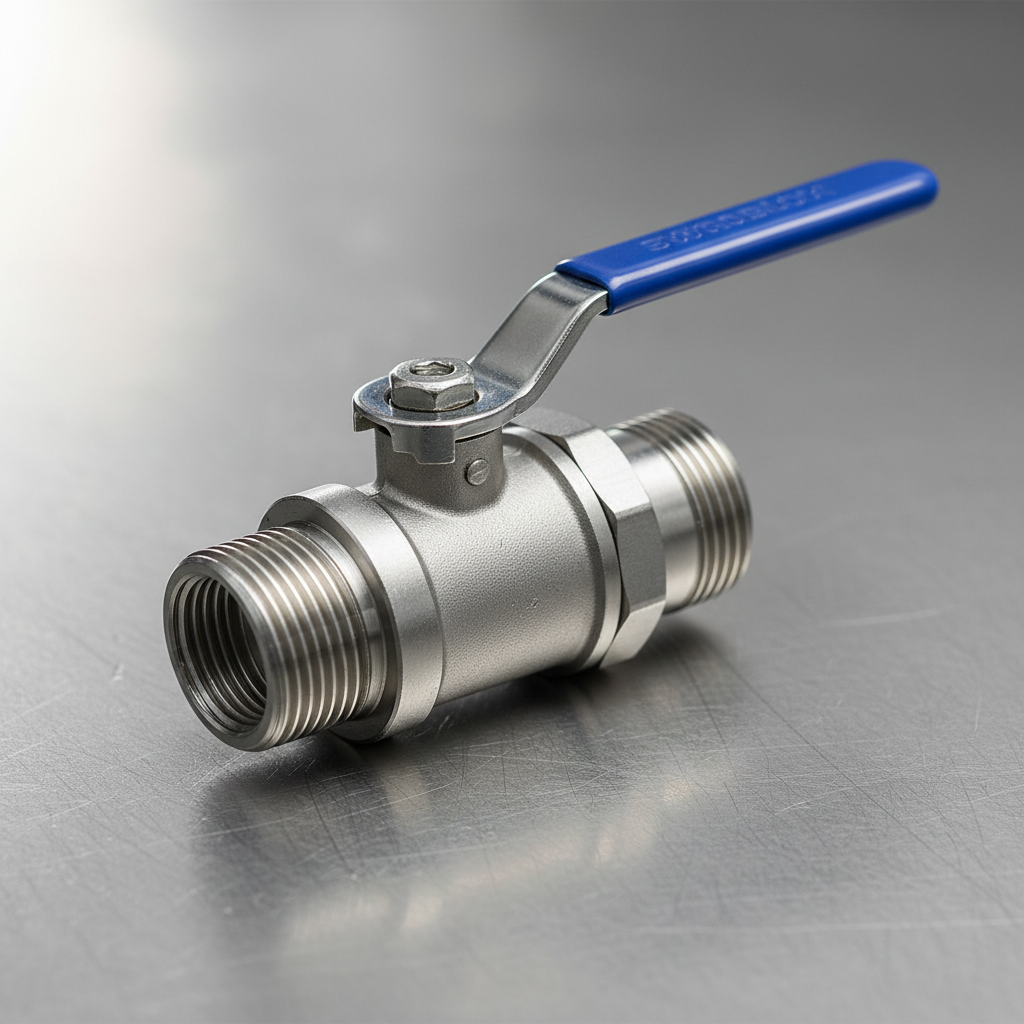 Stainless steel three-piece ball valve with locking handle industrial grade