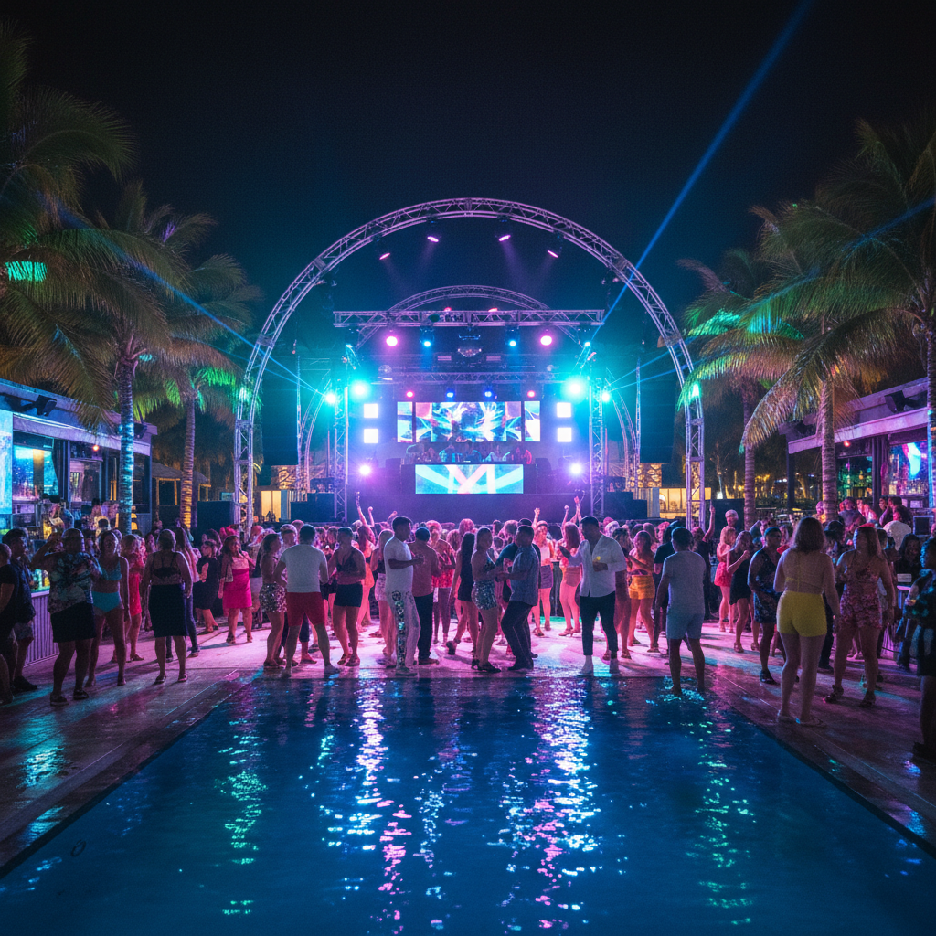 Splash Bar Miami Beach with pool, outdoor dance floor and vibrant LGBTQ+ nightlife crowd
