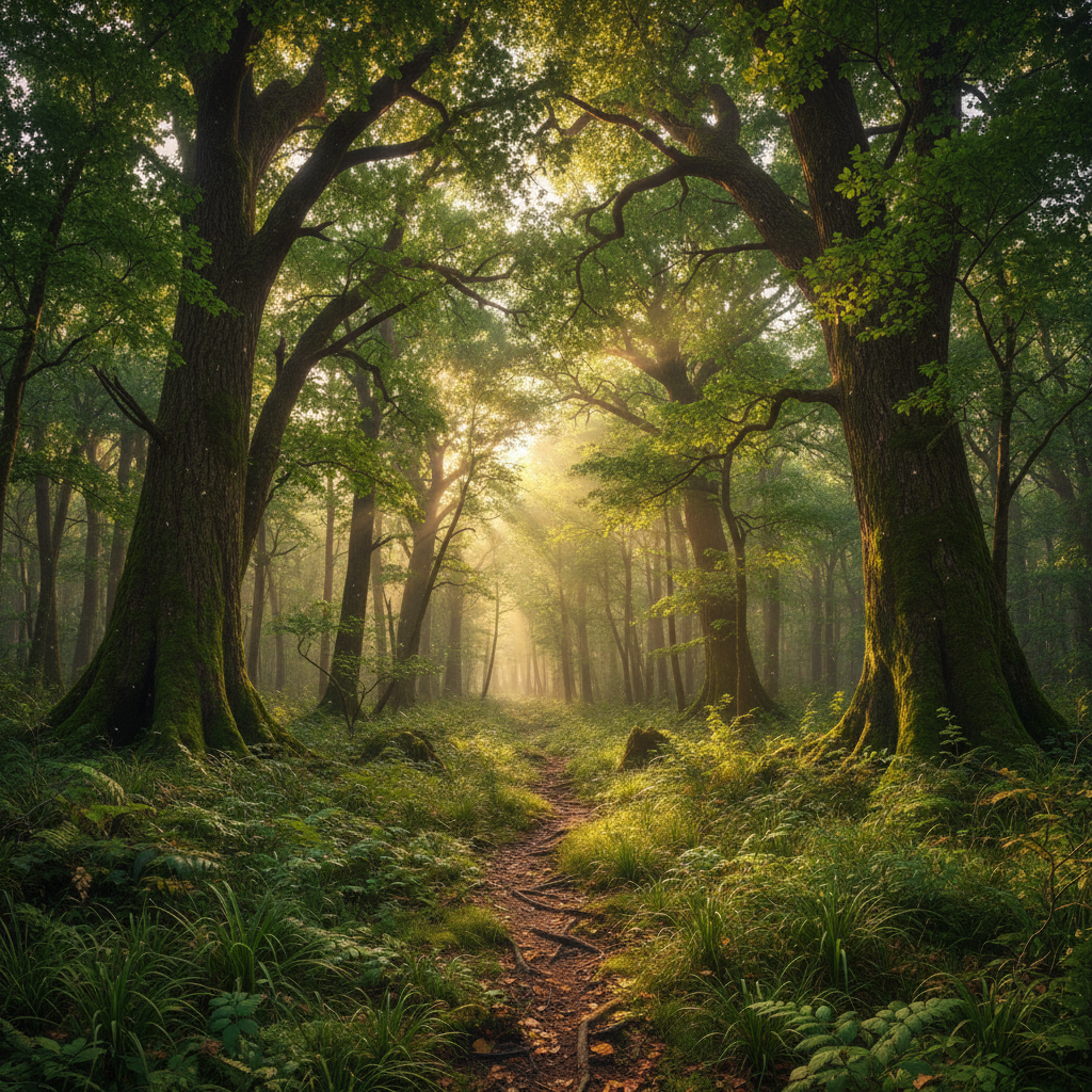 Illustration representing environmental conservation and afforestation