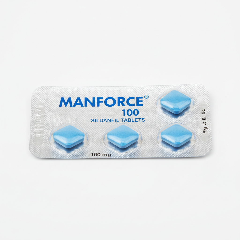 Manforce 100mg sildenafil tablet strip of 4 by Mankind