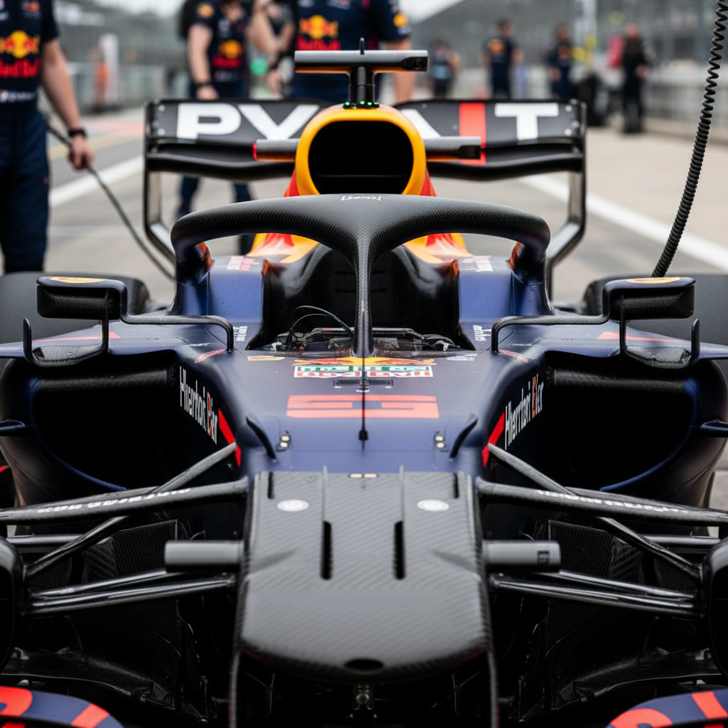 Formula 1 car safety systems Halo device cockpit protection carbon fibre monocoque crash structure