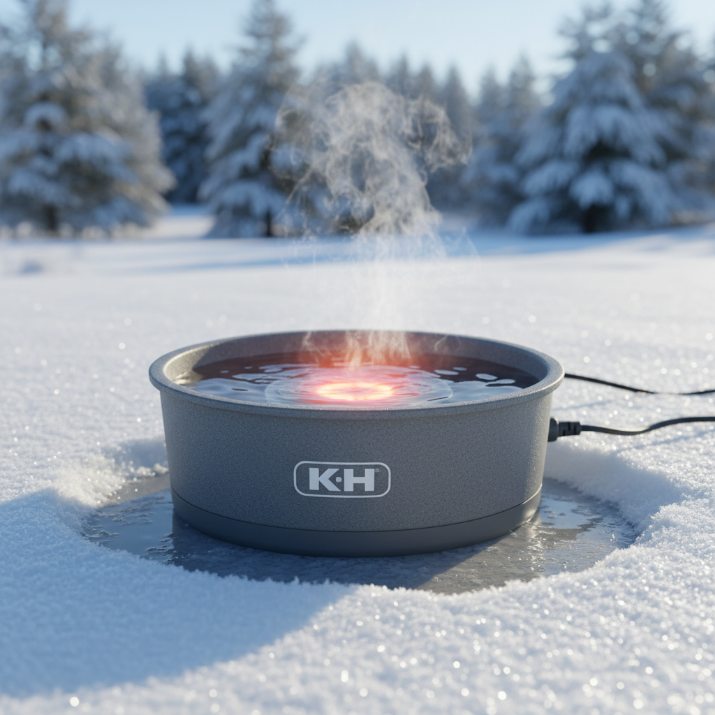 K&H thermal heated pet water bowl for outdoor winter use