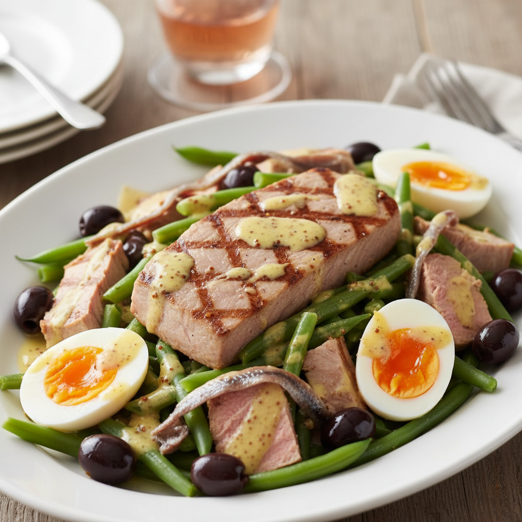 Risotto with grilled vegetables and tuna fish