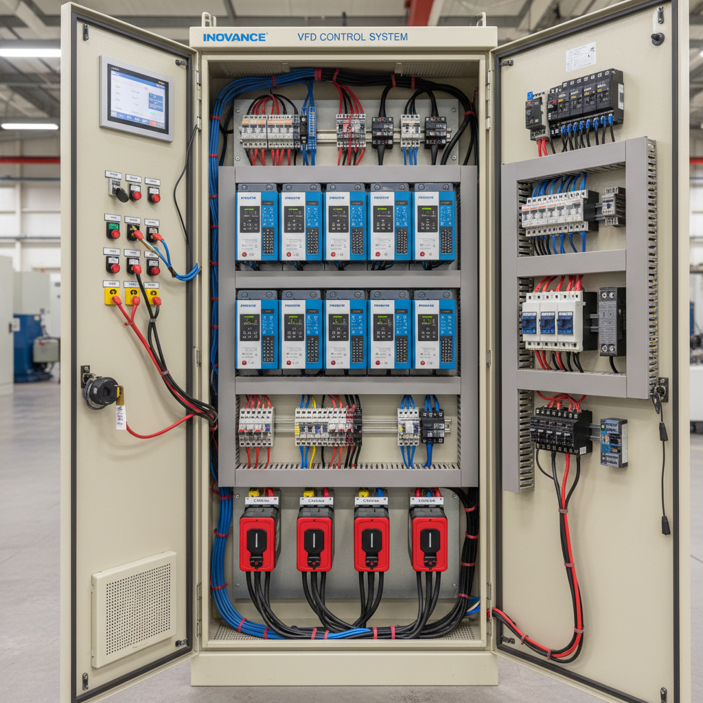 VFD variable frequency drive panel cabinet with multiple ABB and Siemens drive units