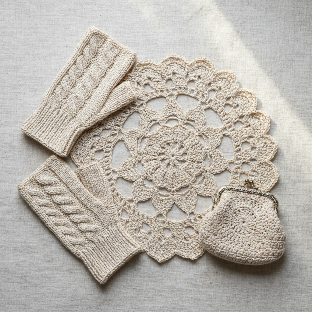Gold jewellery and fashion accessories on cream linen fabric, soft diffused natural light