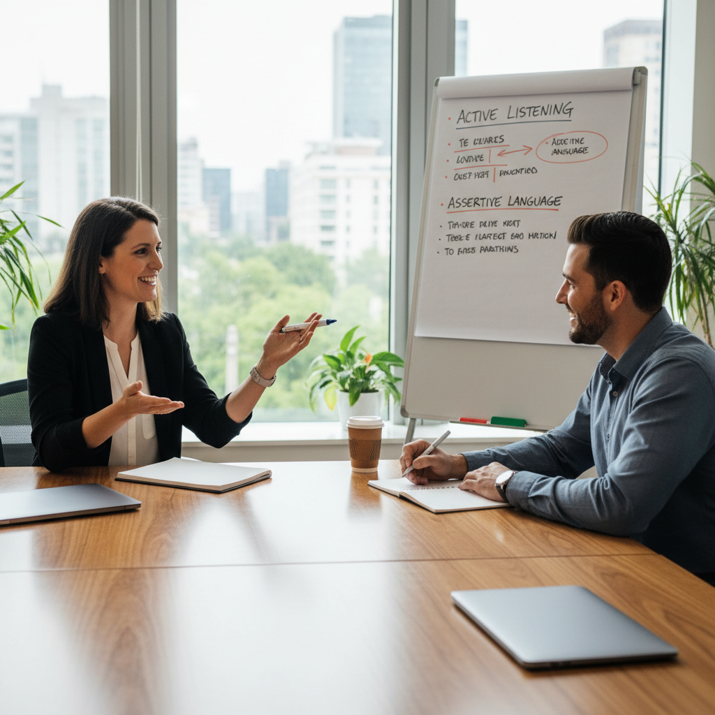 One-on-one coaching session focused on communication improvement