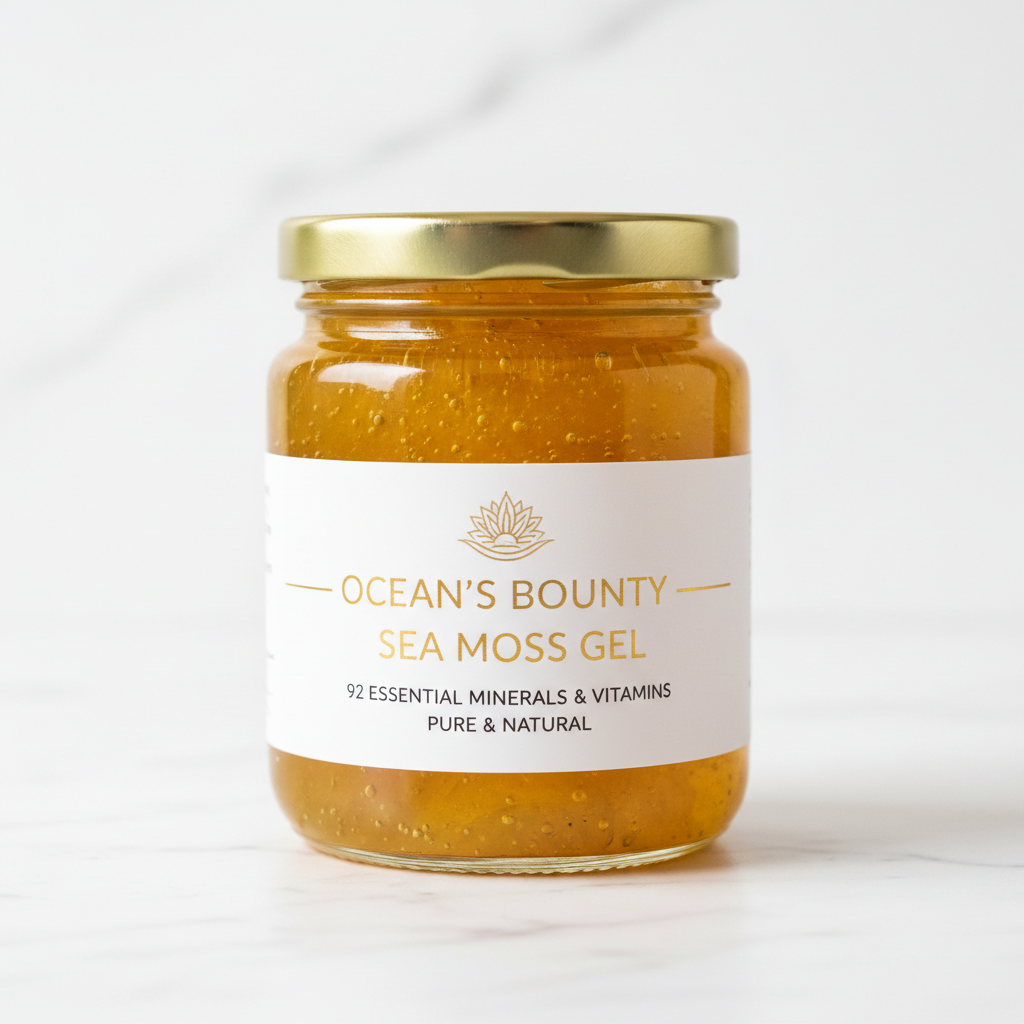 Sea Moss — vibrant, fresh juice in a glass, bright natural lighting