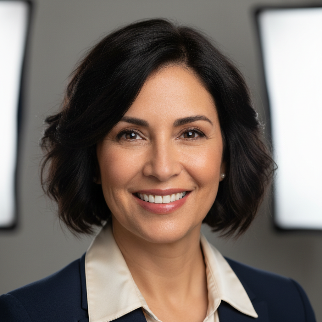 Portrait of Amina Hassan, satisfied customer wearing RIIB modest wear and smiling confidently