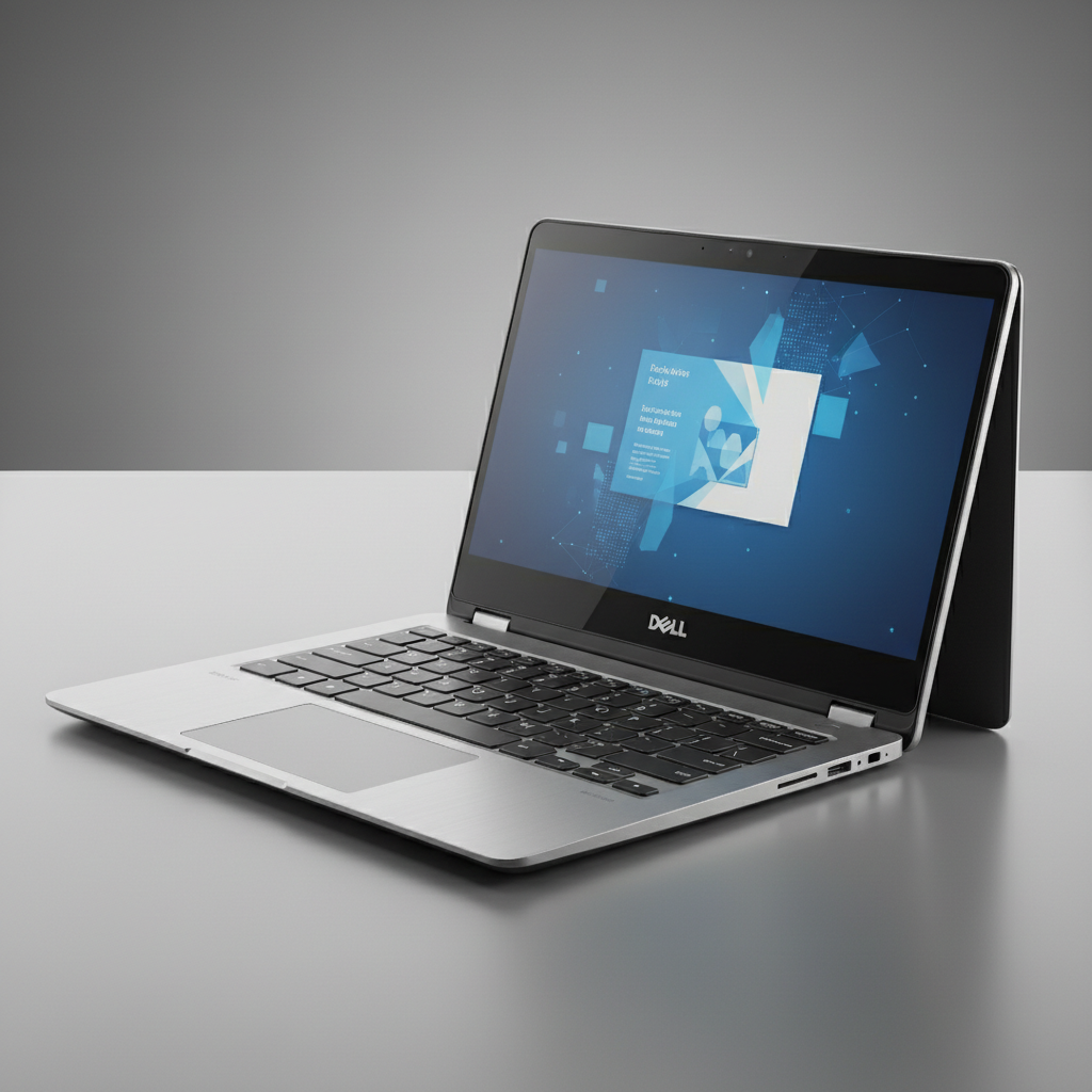 Dell Latitude 5320 compact business laptop open on office desk