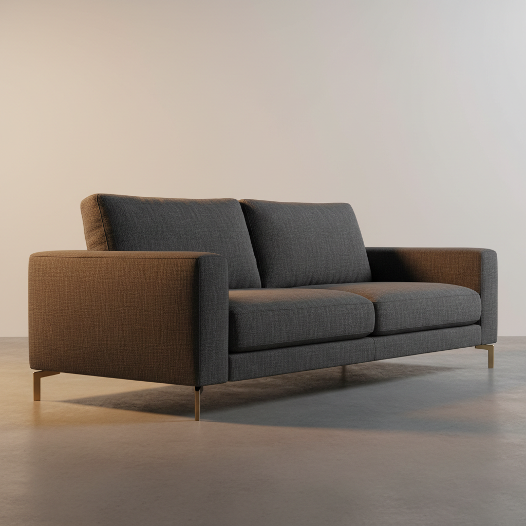 Moody studio space with amber lighting and metallic textures representing modern metal aesthetics
