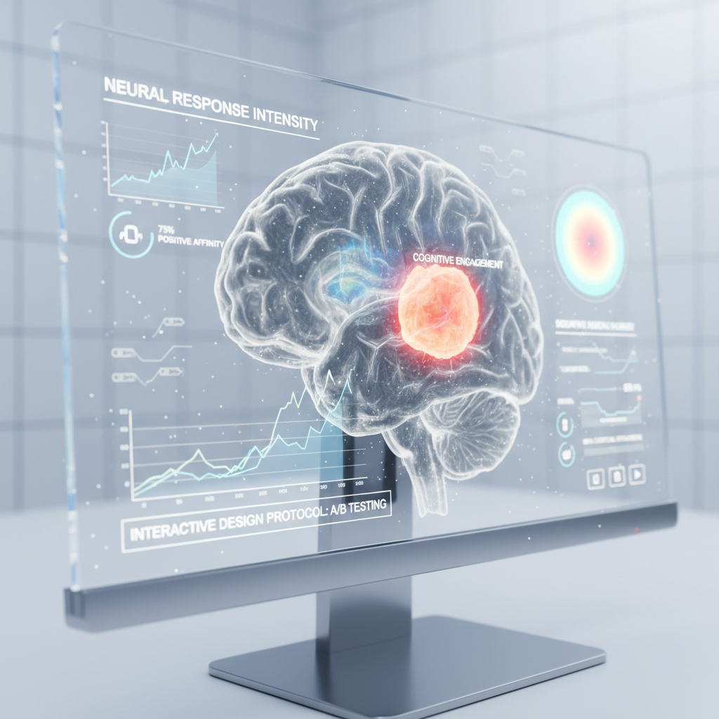 Brain scan with neural interface chip overlay showing signal transmission