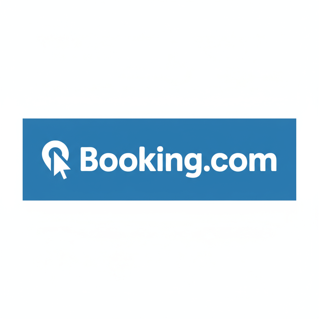 Booking.com logo with blue background and white text