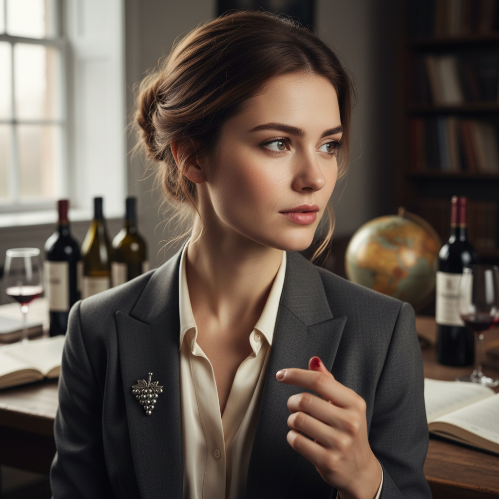 Portrait of Charlotte Beaumont, MW candidate and sommelier study group organizer