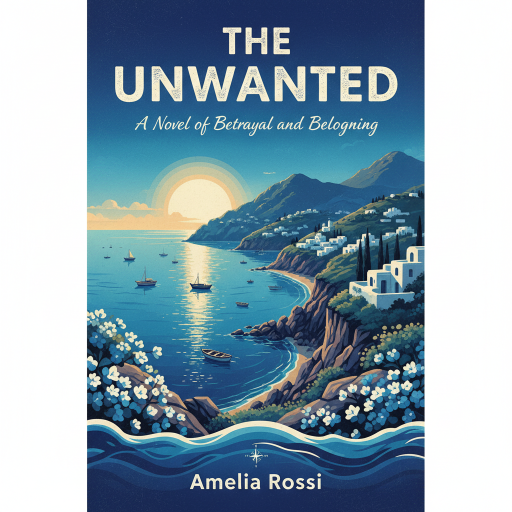 Blue and white cover with Mediterranean coastline, The Unwanted
