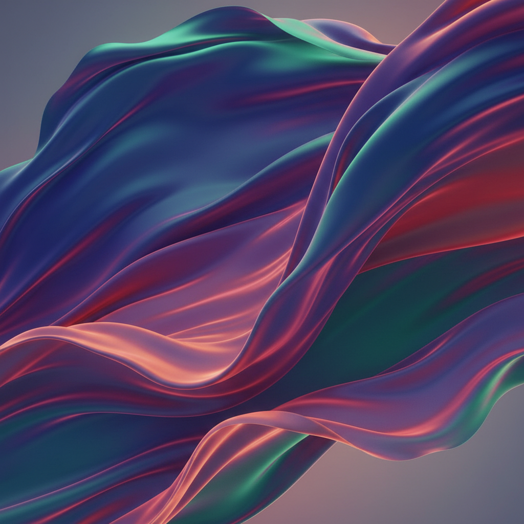 Social motion still — abstract silk fabric simulation in motion with fashion-forward color grading
