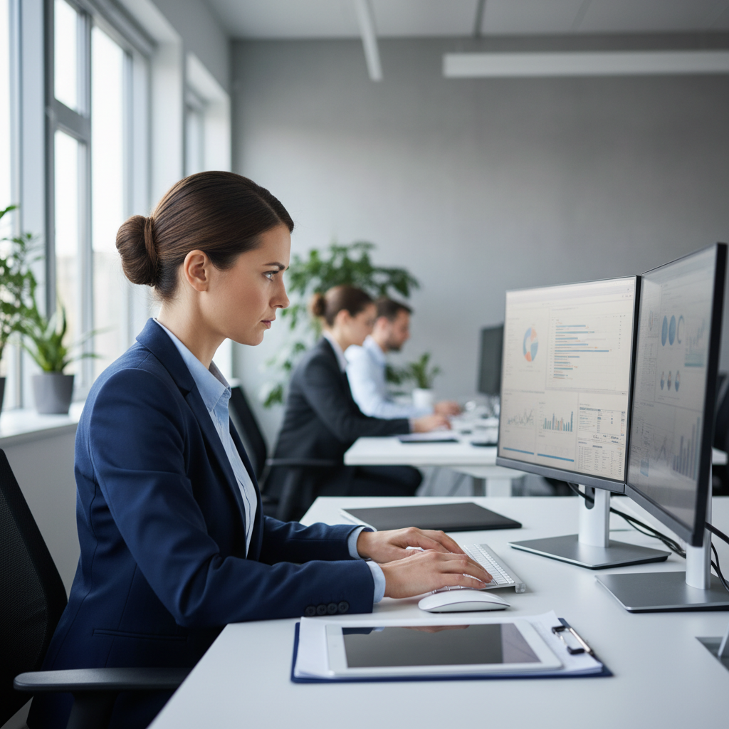 Yuki Tanaka, finance content creator, woman in business casual setting