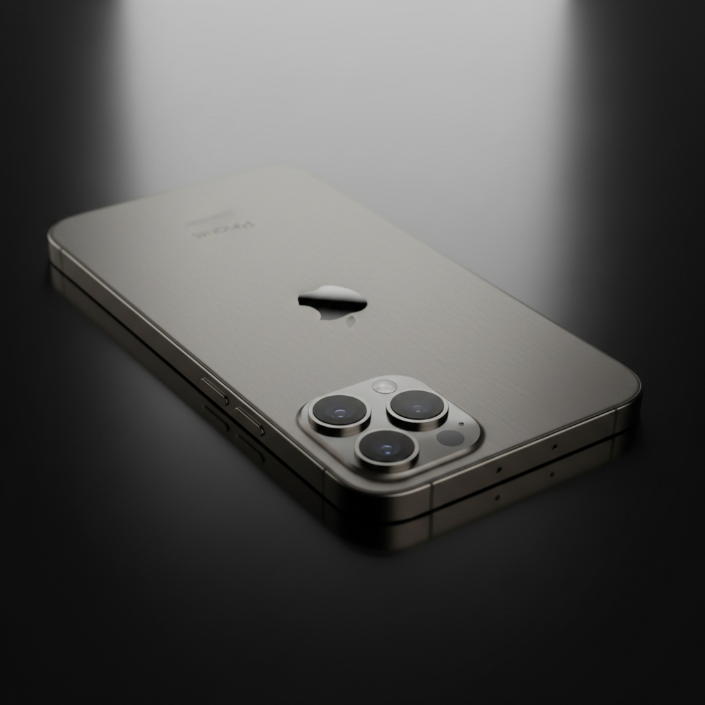 iPhone 15 Pro Max smartphone in black titanium