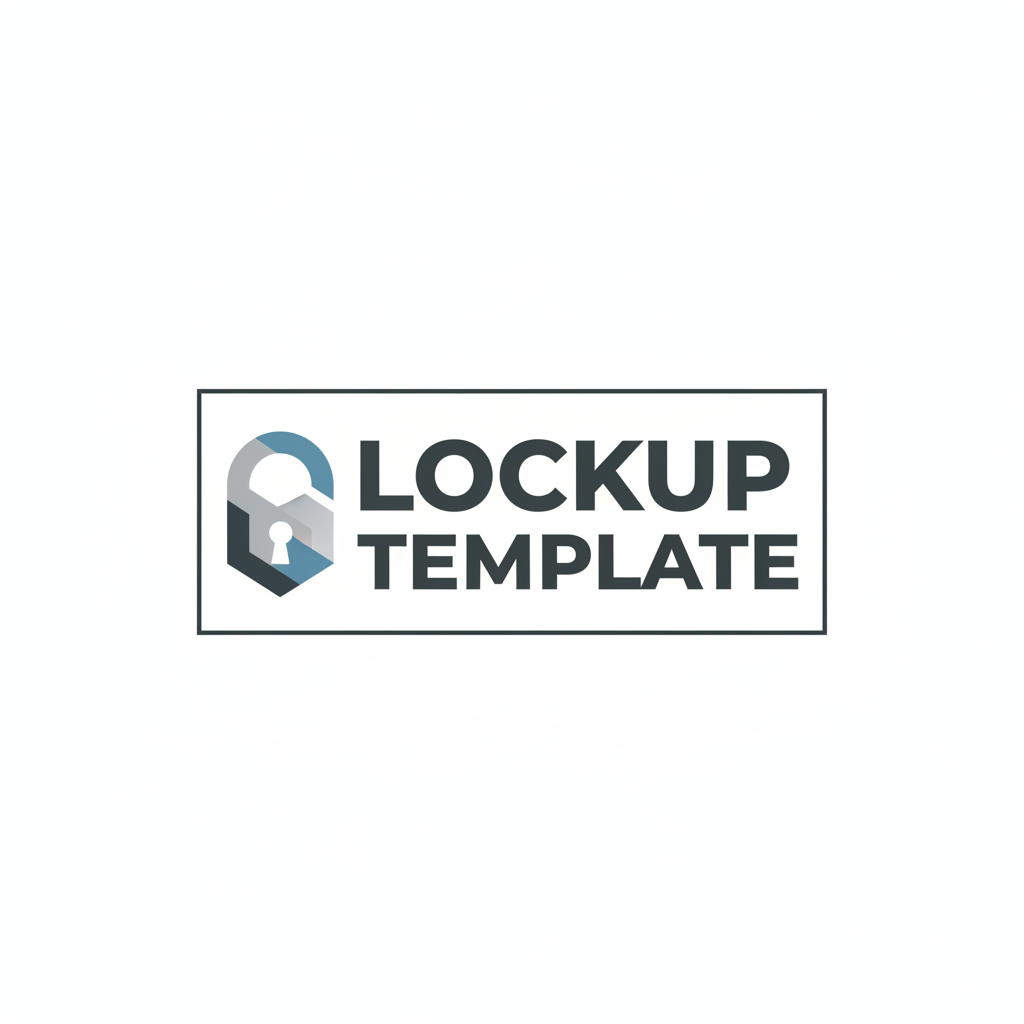 Type lockup template with bold all-caps headline and minimal design