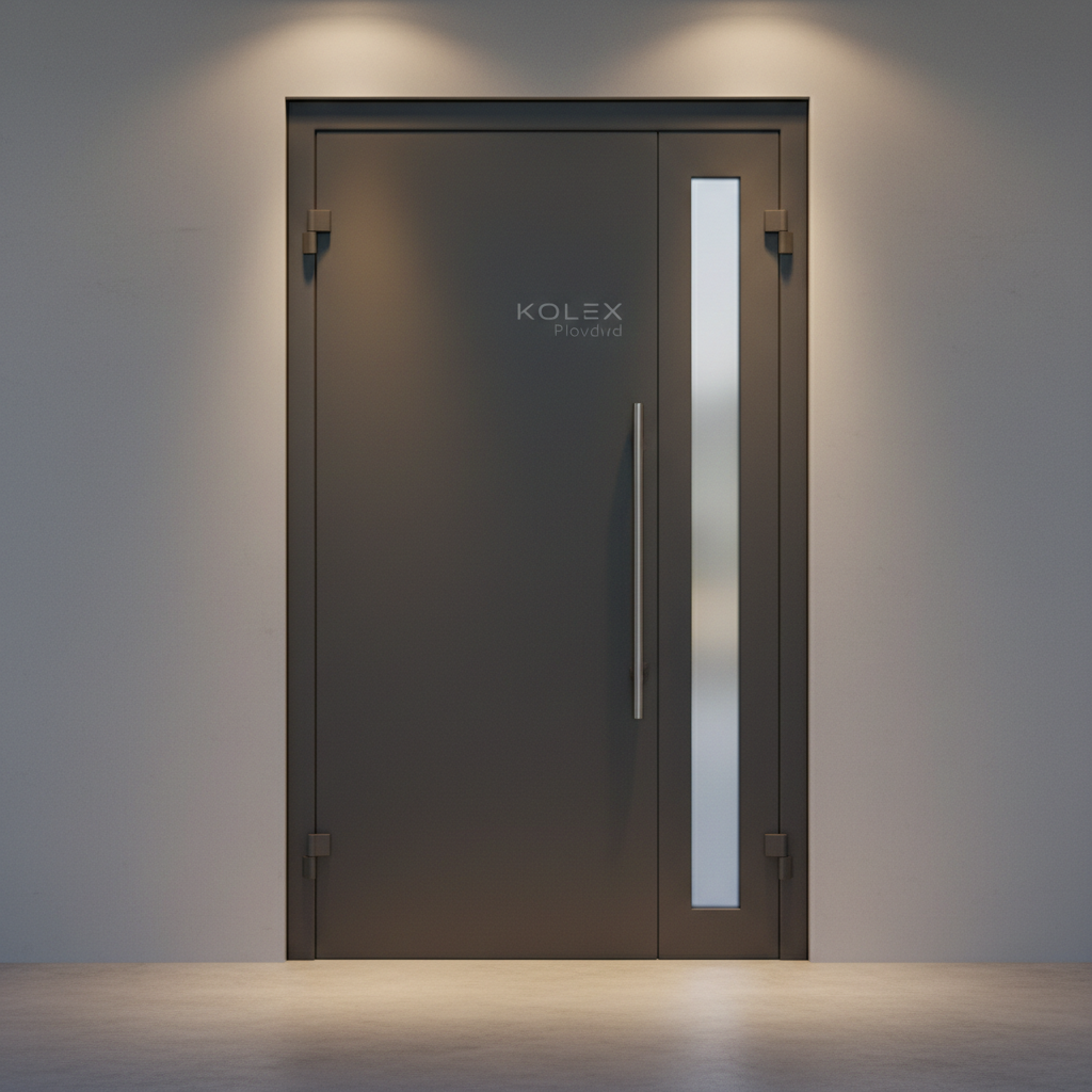 Porte intérieure grise moderne