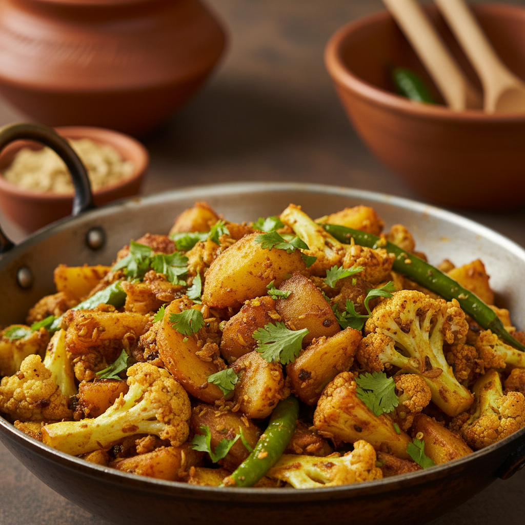 Bahraini chicken machboos with turmeric rice garnished with fried onions and fresh coriander