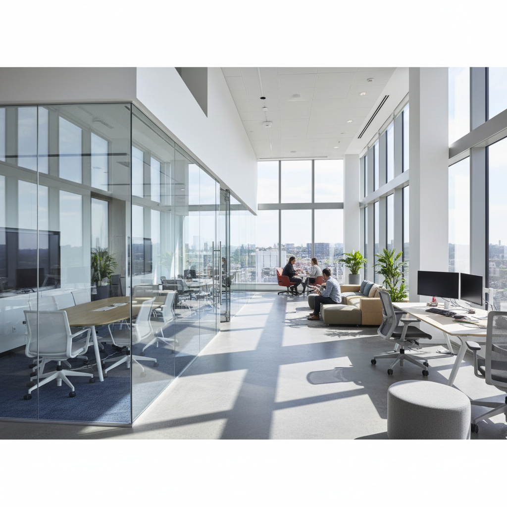 McKinsey consulting office with modern meeting rooms and collaborative spaces