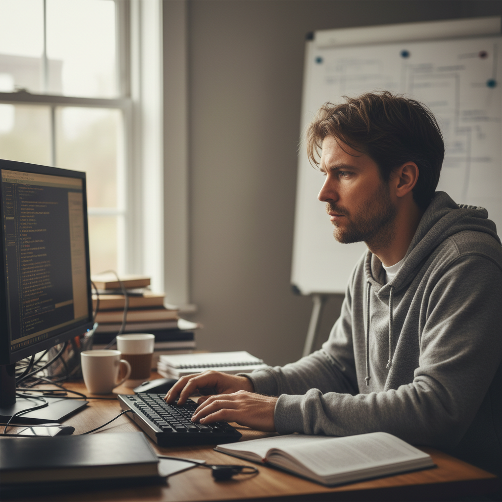 José Carlos em reunião de trabalho como engenheiro