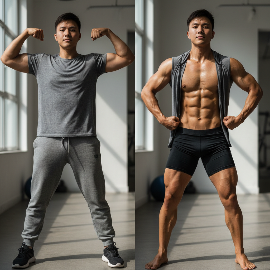 Complete body transformation journey with ThriveFit DXB