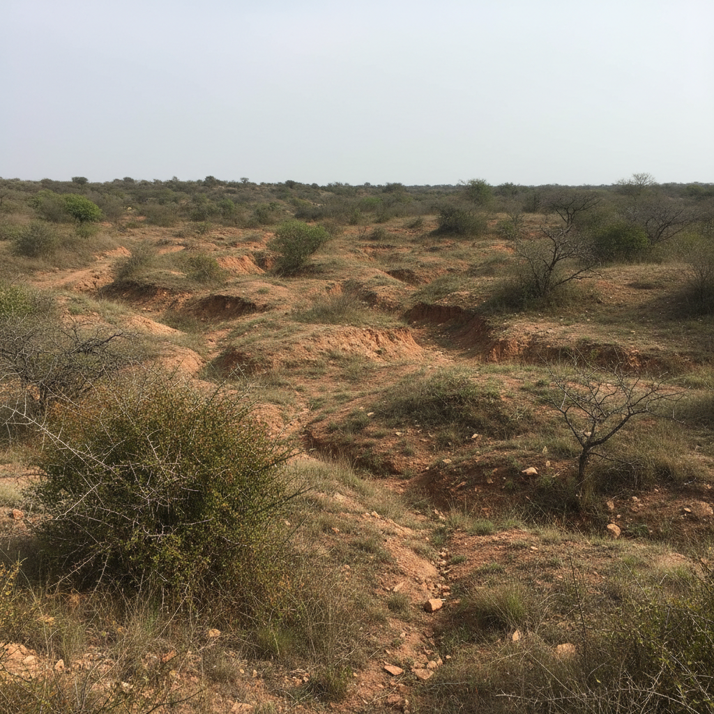 Terrain brut avant travaux de terrassement par Prizano Groupe