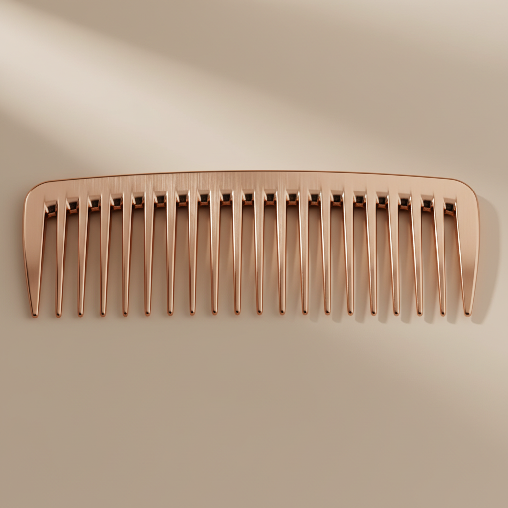 Set of professional stainless steel volume lash tweezers in rose gold finish