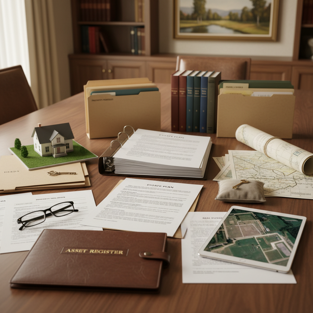 Estate planning documents showing legacy wealth transfer and inheritance strategies